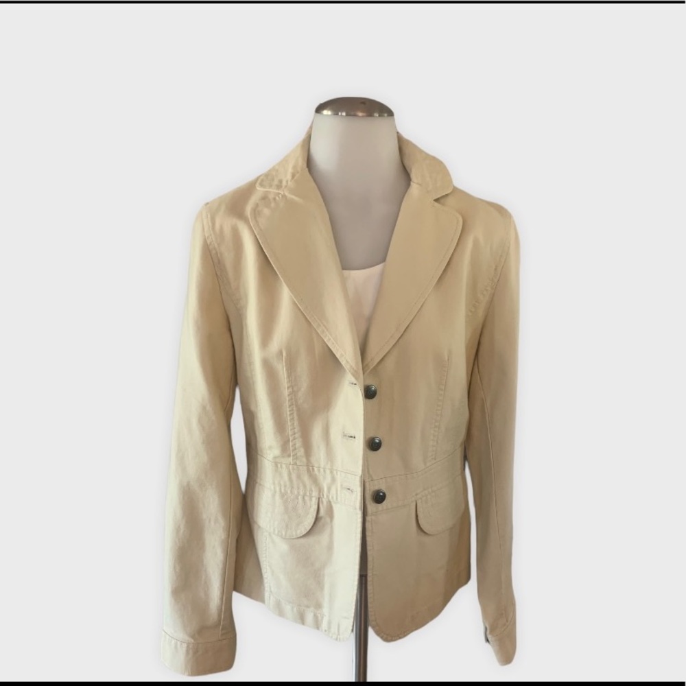 Ann Taylor LOFT Cotton Khaki Jacket. Size 6
